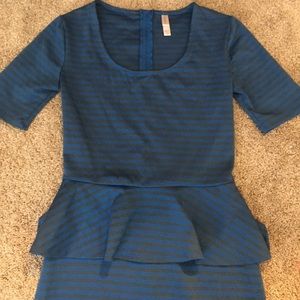 Striped Peplum Dress